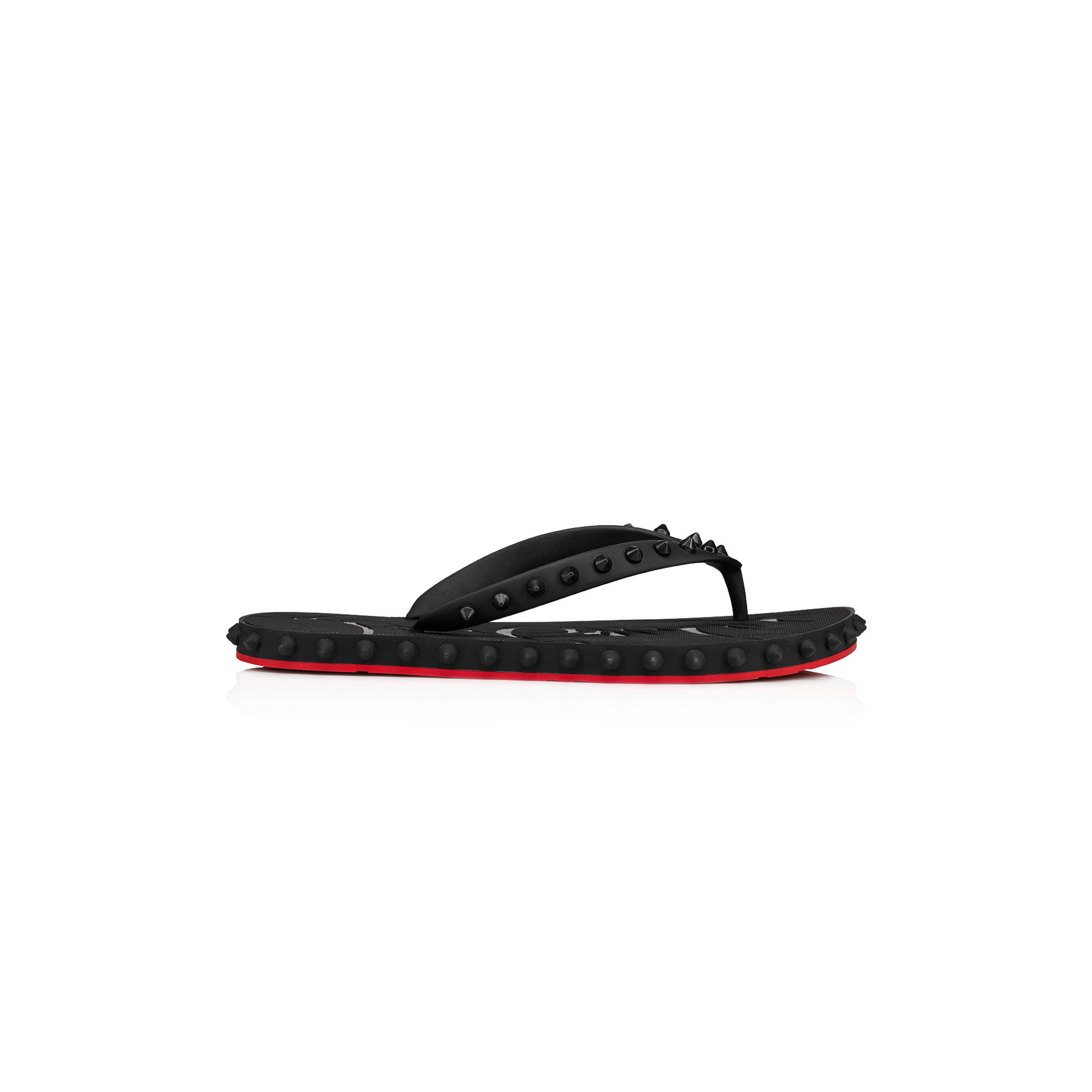 ch**an louboutin S*per loubi flipflip flops rubber black women 1230961bk01